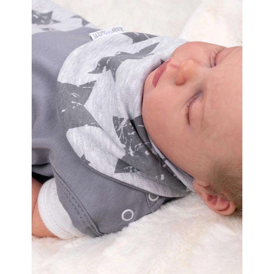 Baby Sweets 2tlg Set Strampler + Halstuch Lieblingsstücke Sterne grau hellgrau