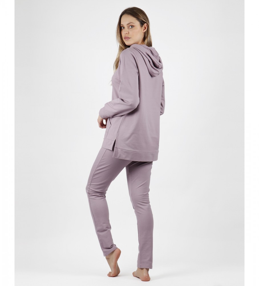 Pijama Admas com Capuz Home Lilás