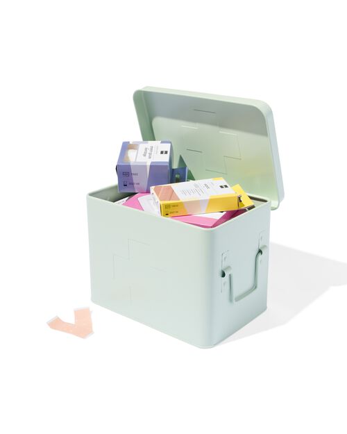 boîte à pharmacie petit modèle vert 14.5x23x16