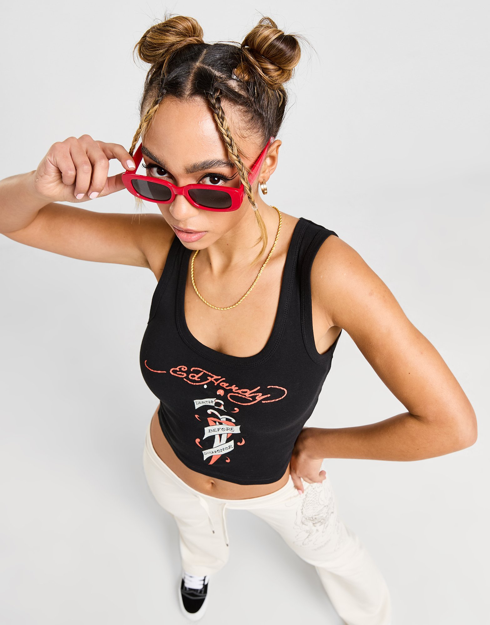 Ed Hardy Débardeur Dagger Rib Femme