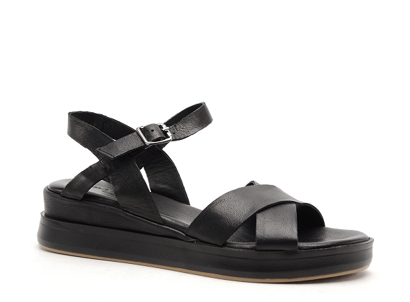 Coco abricot nu pieds plats femme meigneux noir