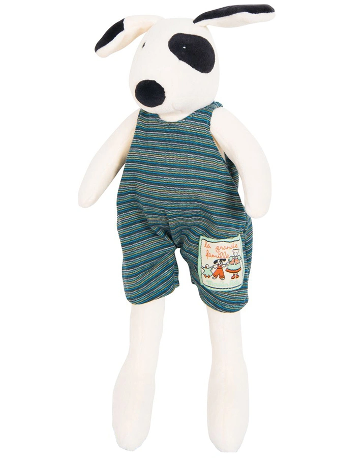 Kuscheltier KLEINER HUND JULIUS (30cm) in weiß/schwarz