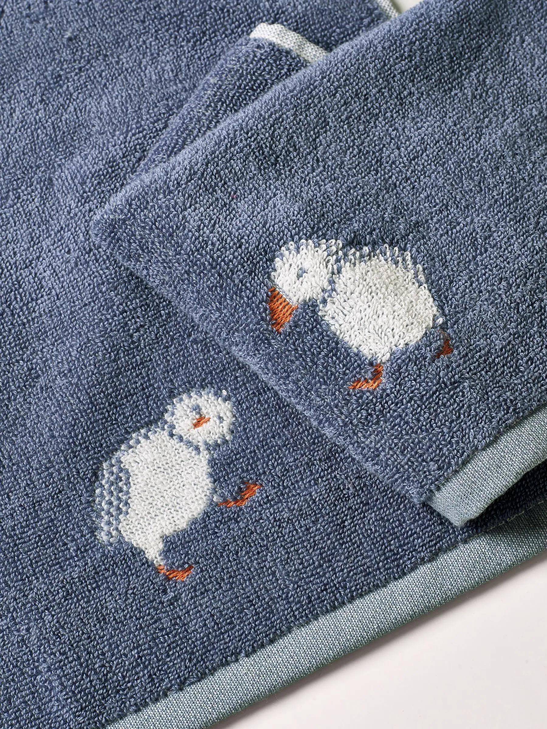 Set van 2 Puffin 100% katoenen gezichtsdoekjes