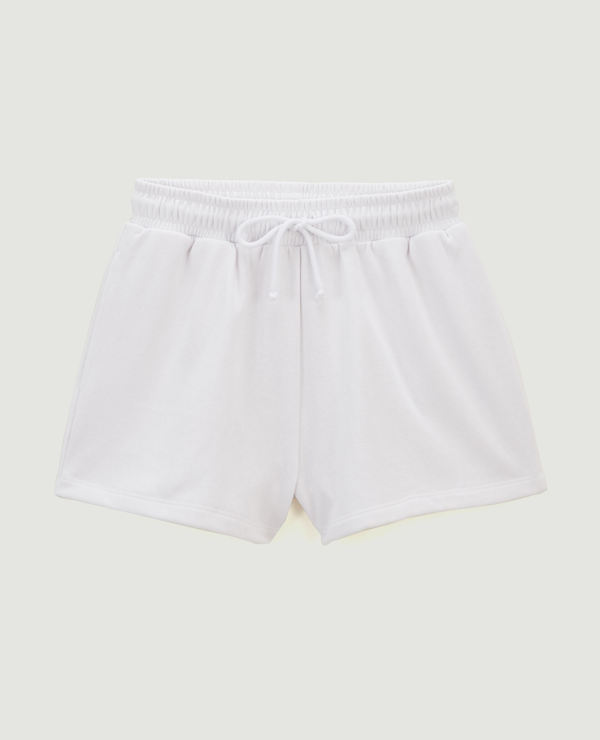 Short en molleton - Blanc