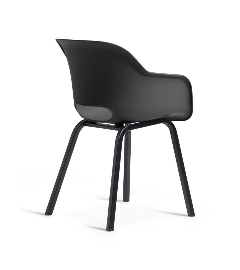 Keter Noa Tuinstoel - 2 stuks - 55x56,5x80cm - Metalen frame - Zwart - Gerecycled plastic