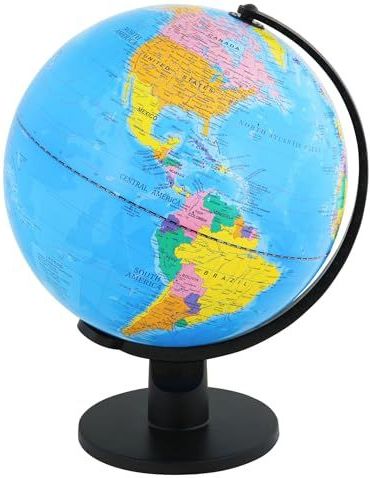TOPGLOBE 30cm Wereldbol educatieve politieke kaart (30cm diameter)