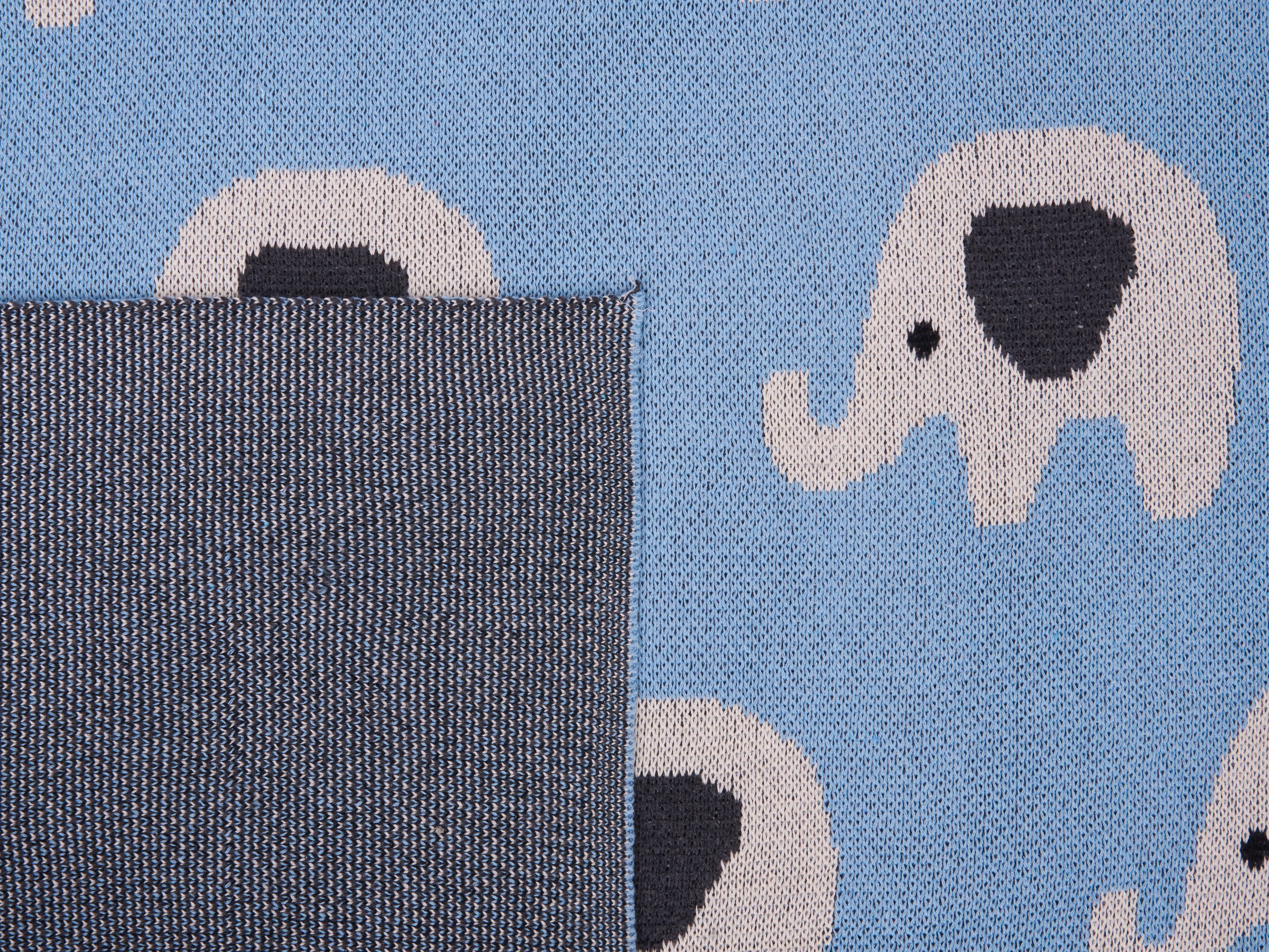 Plaid HILKOT Katoen 130 x 170 cm Blauw