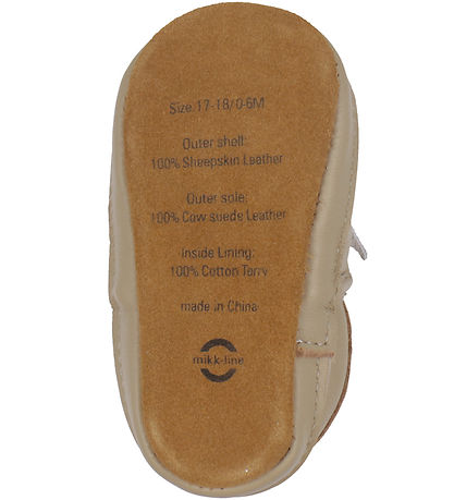 Mikk-Line Leder-Krabbelschuhe - Rehleder
