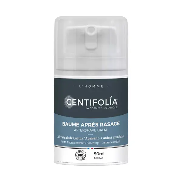 Bálsamo pós-barba orgânico Centifolia para homens, 50ml
