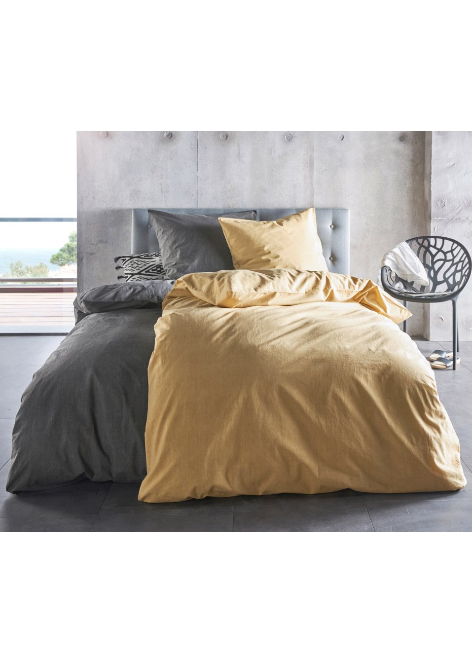 Parure de lit effet lin