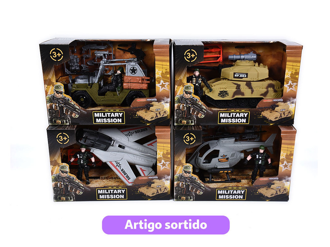 MISSÃO MILITAR SET 4 PEÇAS MODELOS SORTIDOS