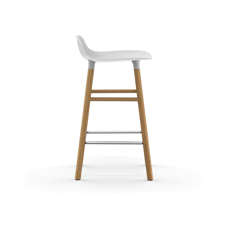 Normann Copenhagen Form Barstool barkruk 65cm met eiken onderstel wit
