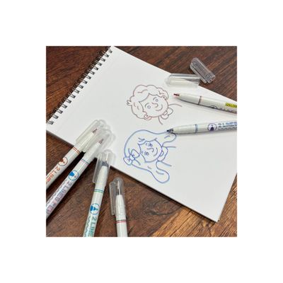 ONLINE - Stylo 2 lignes - 6 feutres fins - 0.5 mm