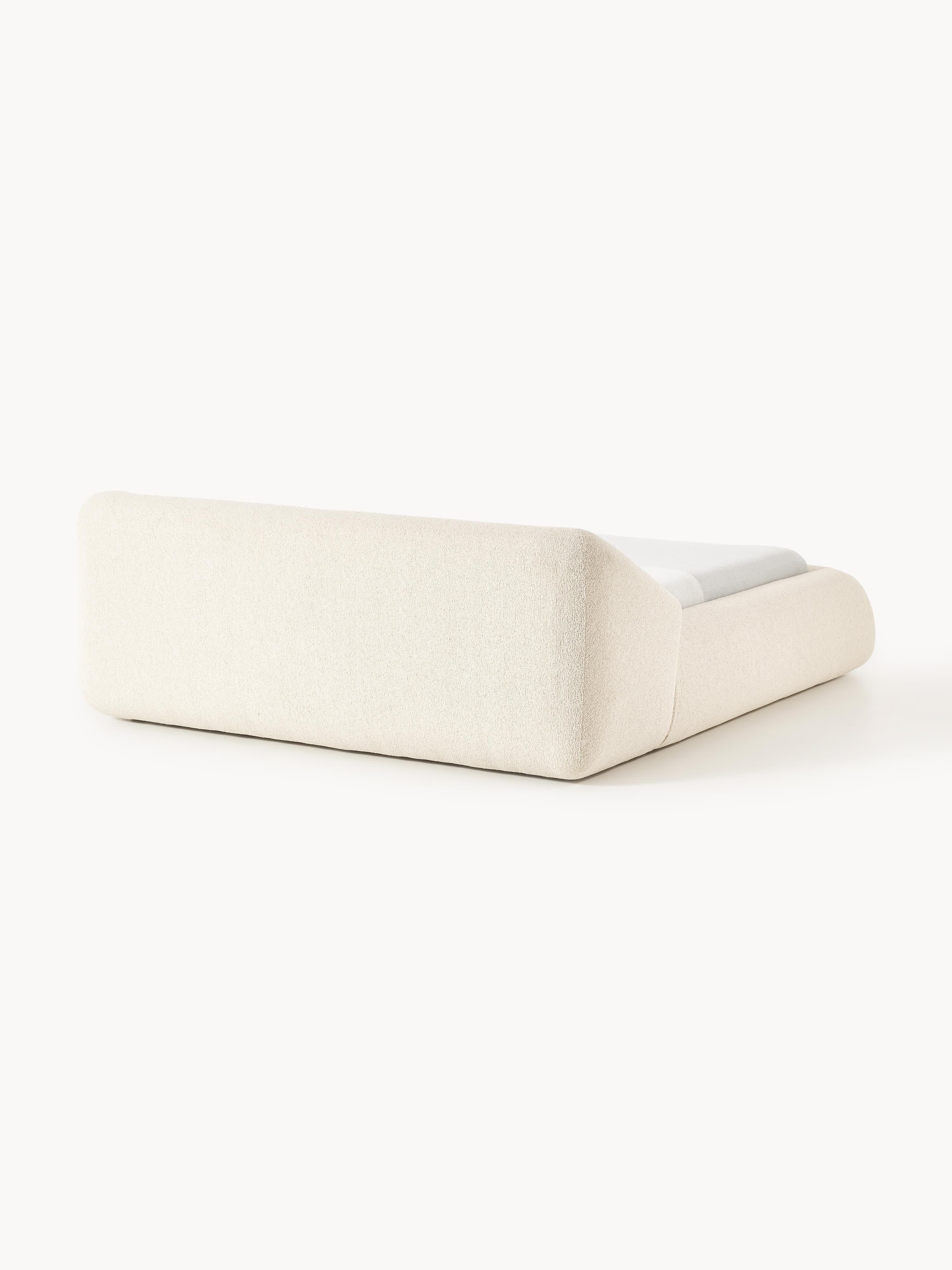 Gestoffeerd bouclé bed Sofia
