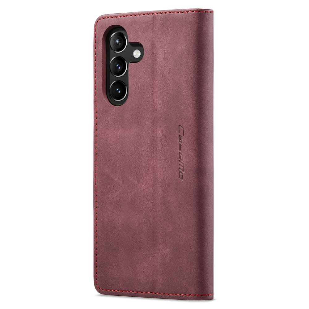 Samsung Galaxy A54 5G Leder Tasche Flip Wallet Etui mit Kartenfächern - Dunkelrot
