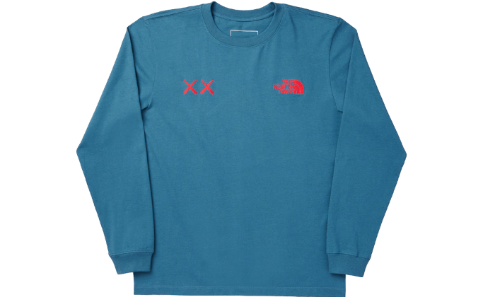 The North Face KAWS Longsleeve Tee Mallard Blue