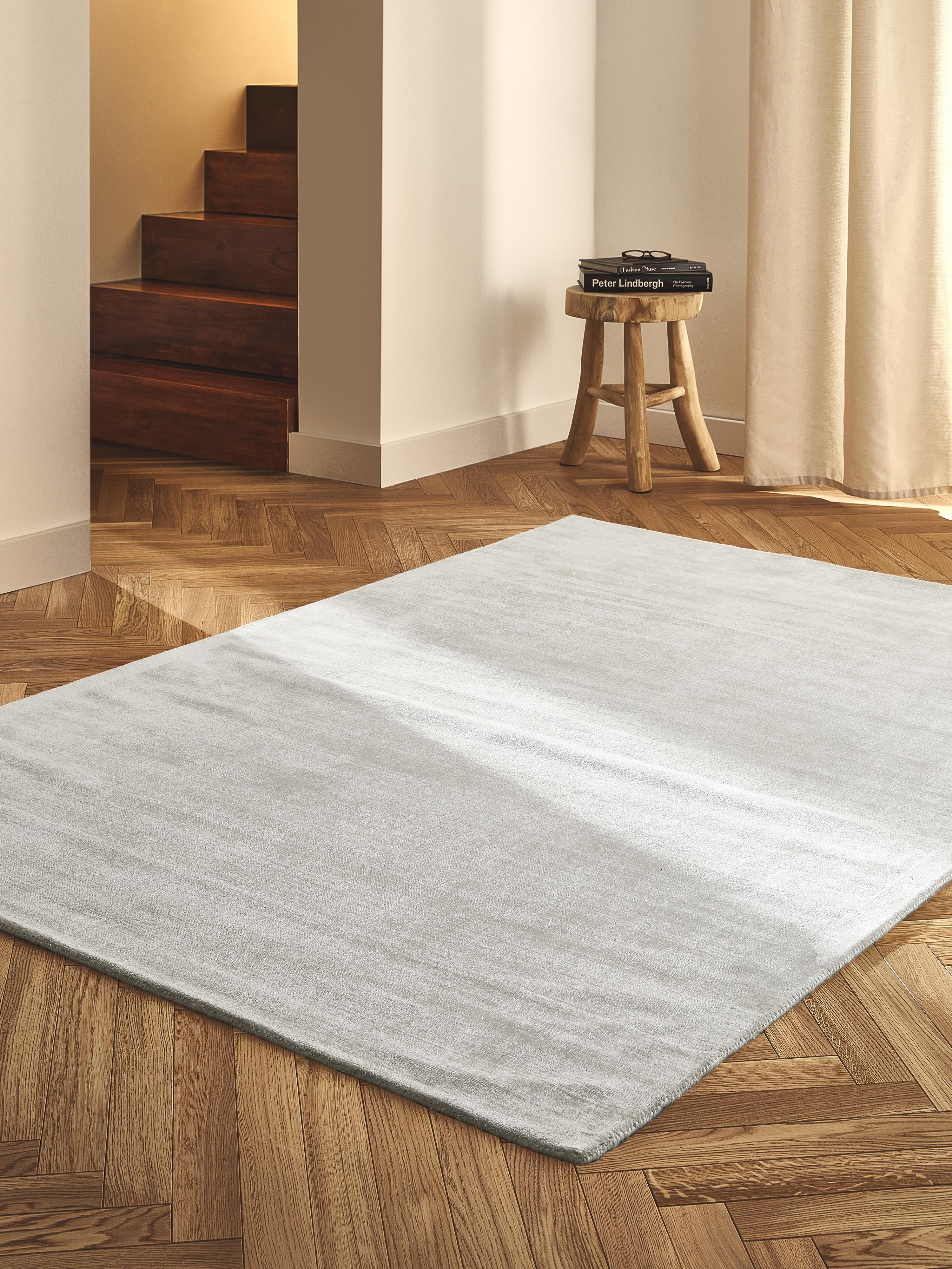 Handgeweven viscose vloerkleed Jane