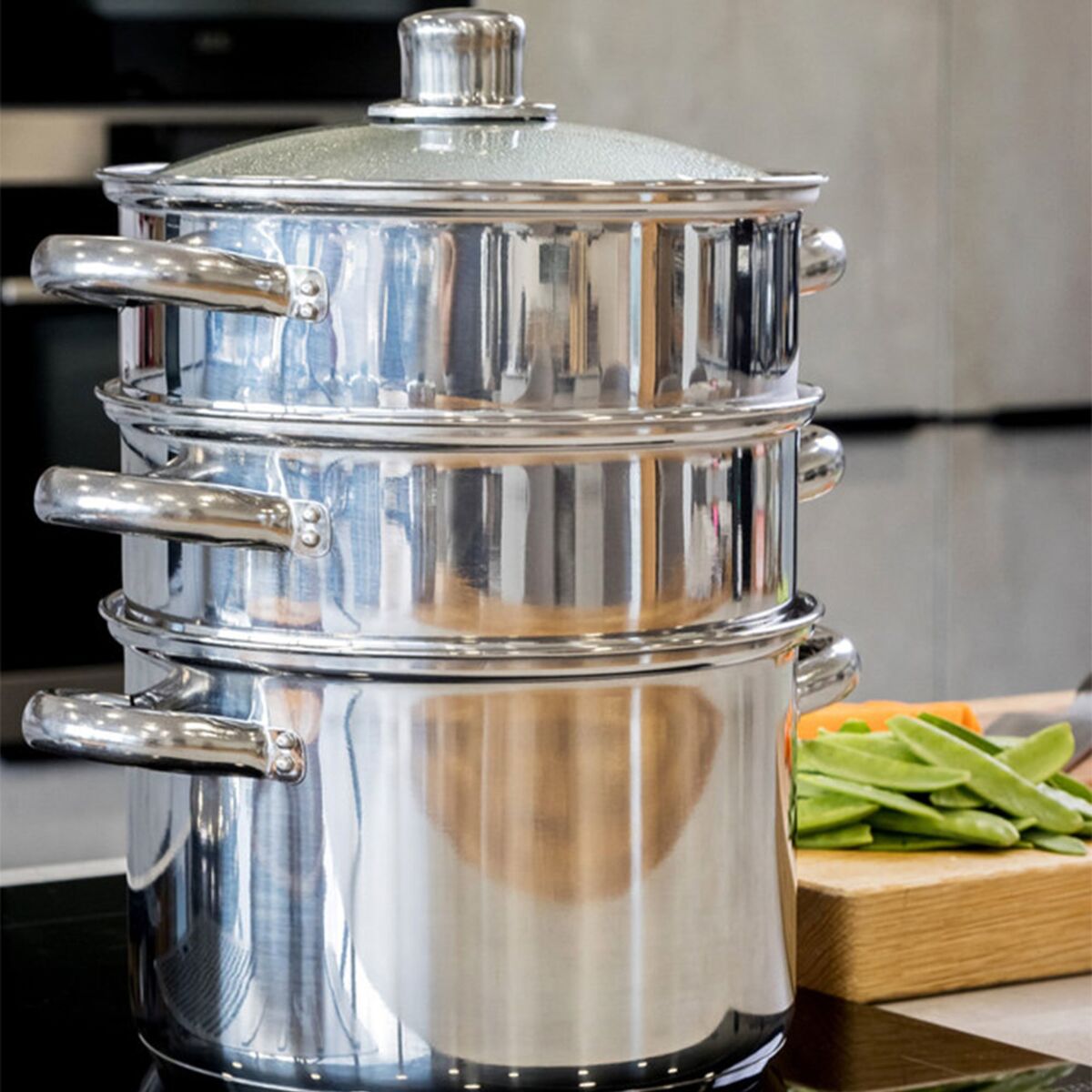 Three Tier Dampkoker 22 cm, 3 lag