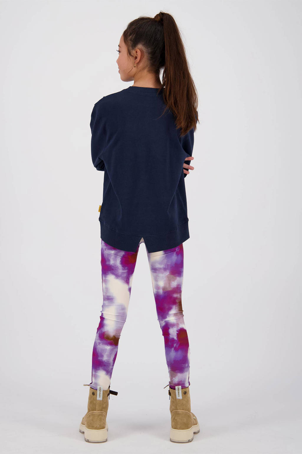 Vingino tie-dye legging Shandy paars/donkerrood/wit