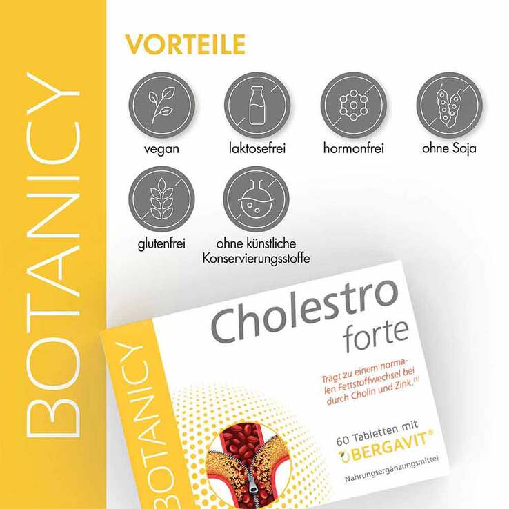 Botanicy Cholestro forte mit Bergavit Tabletten, 60 St