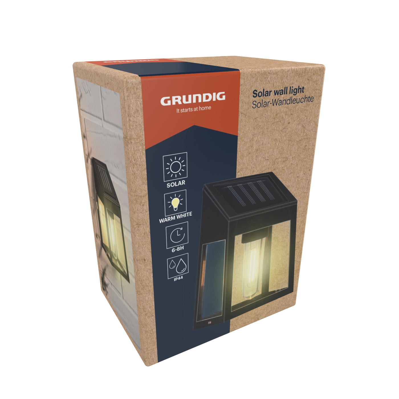 Solarlampe Wandleuchte warmweiss