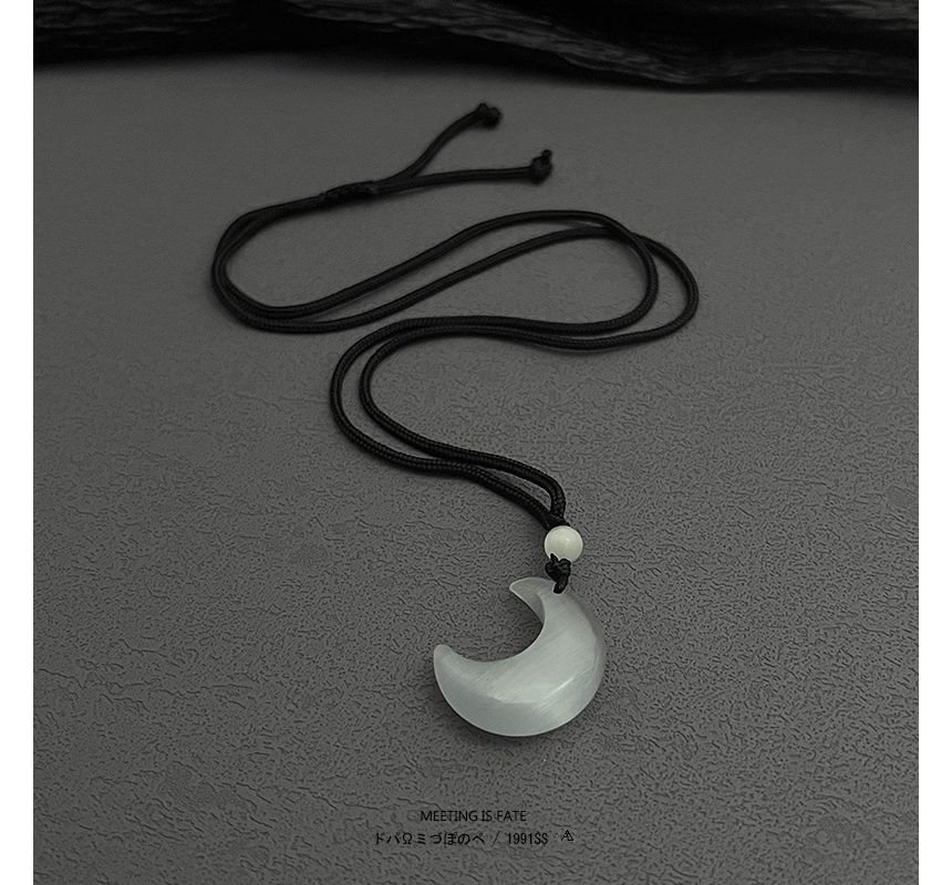 Elnge - Maan Edelsteen Hanger Ketting