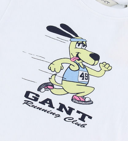GANT T-Shirt - Running Dog - Weiß