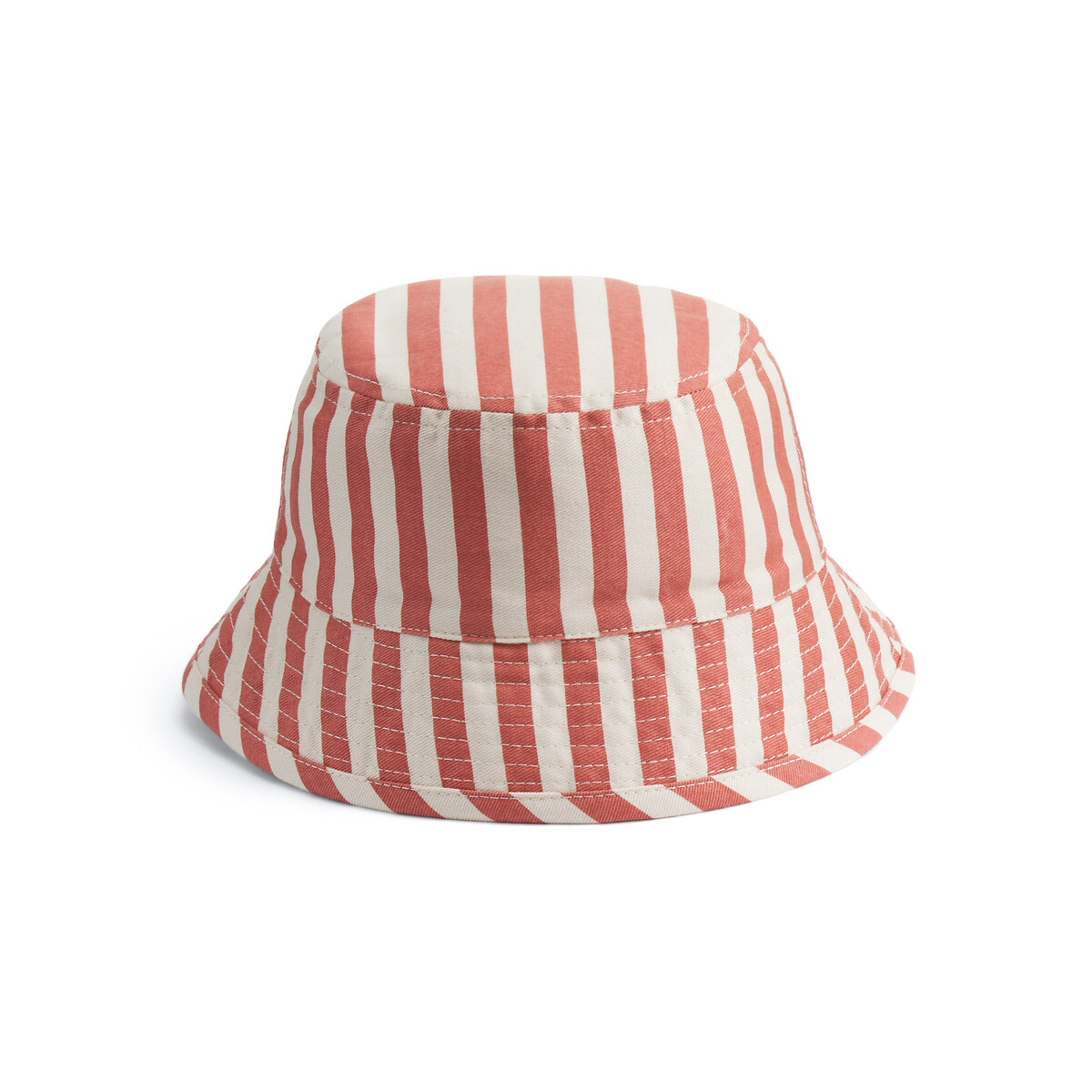 COLEÇÕES LA REDOUTE<br>Chapéu bucket listrado de algodão