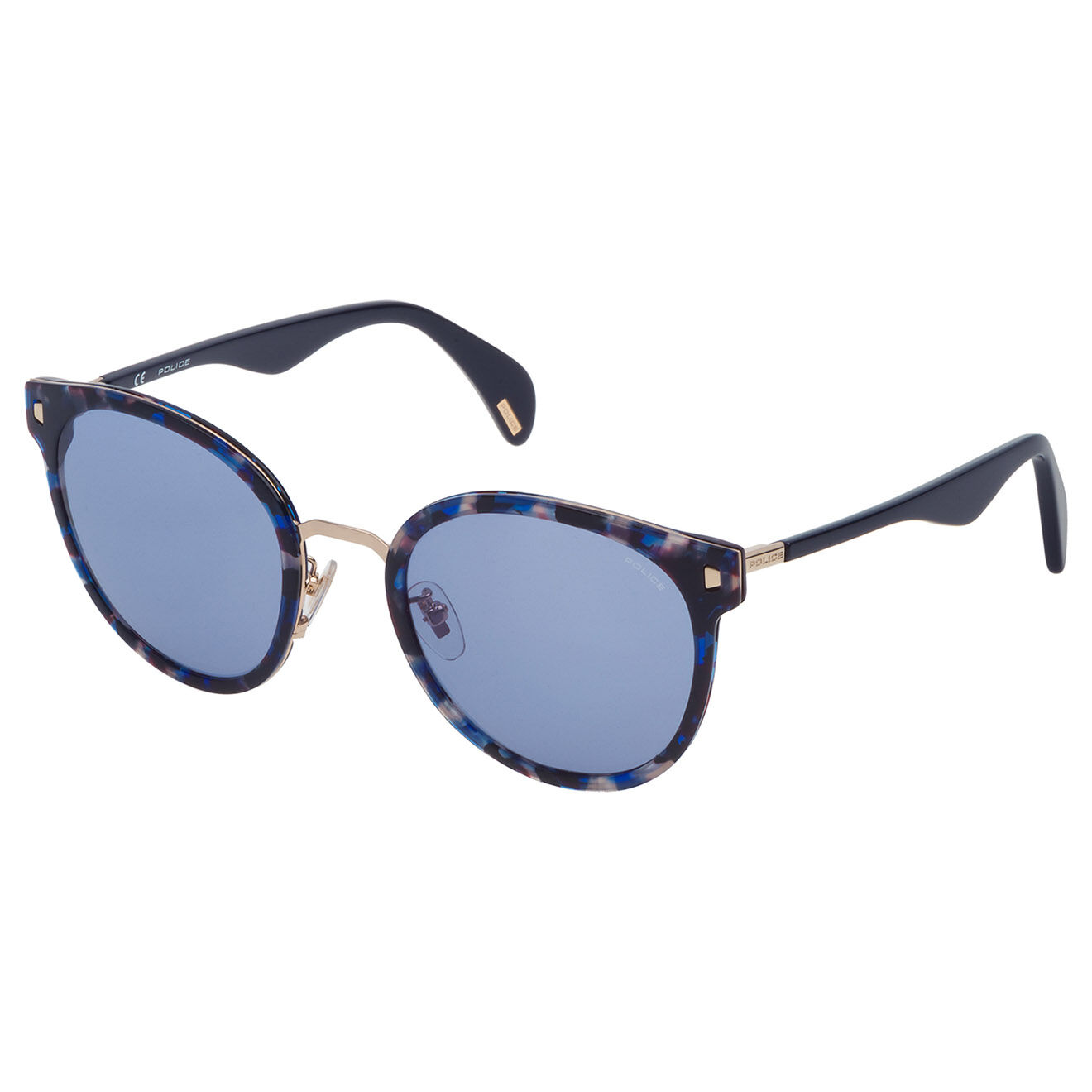 Police Lunettes de soleil Femme bleu havane