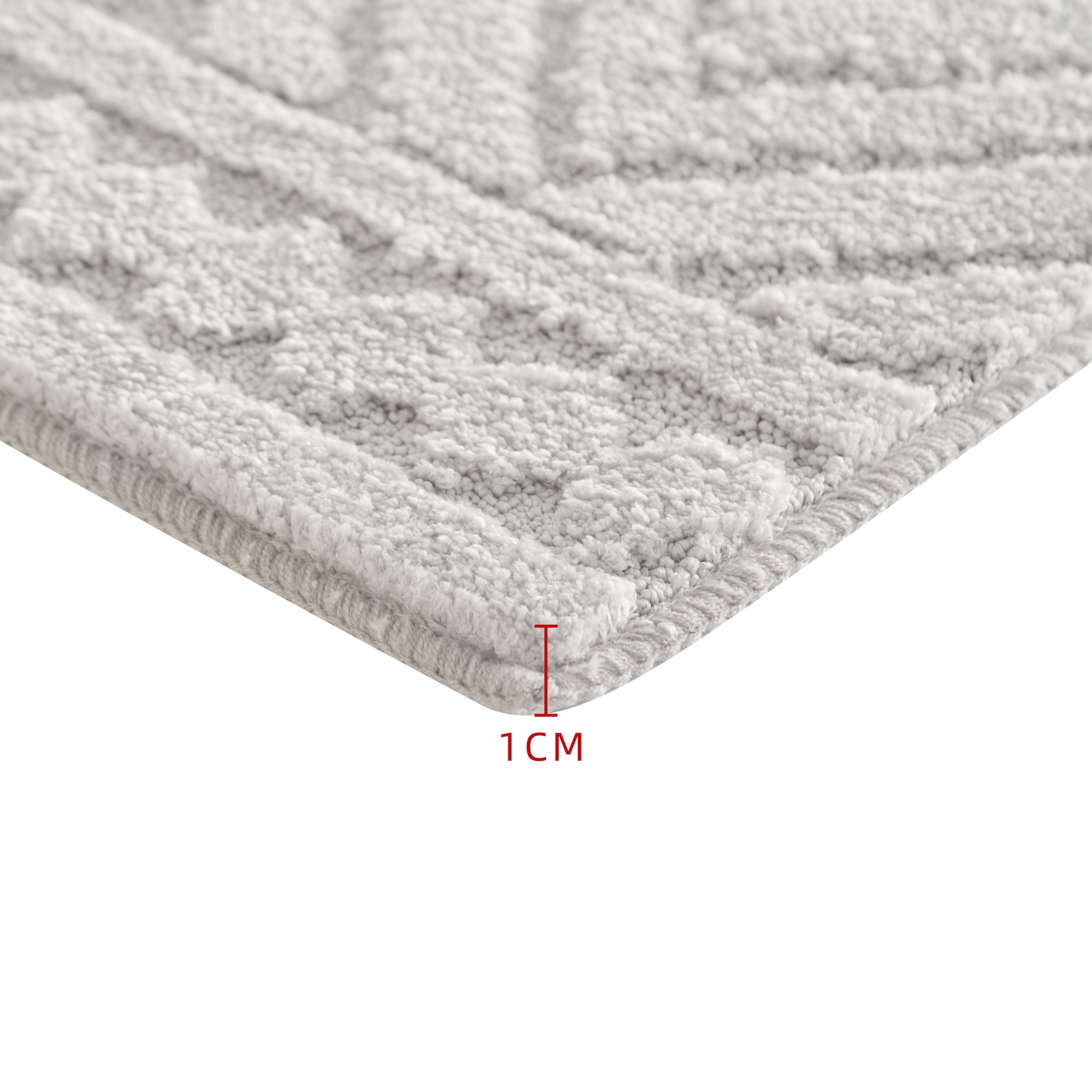 GOODproduct Badematte »Louvres, Badvorleger, Badezimmer Teppich, Duschvorleger« Höhe 10 mm rutschhemmend beschichtet schnell trocknend Badteppich, Uni Farben, Hoch-Tief Effekt, Boho-Style