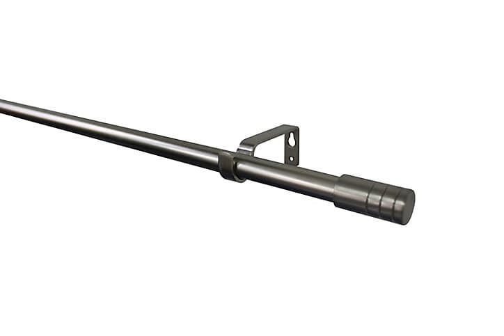 Kit de tringle à rideau extensible embout bouchon Athens GoodHome 200/330 cm, Ø19mm gris