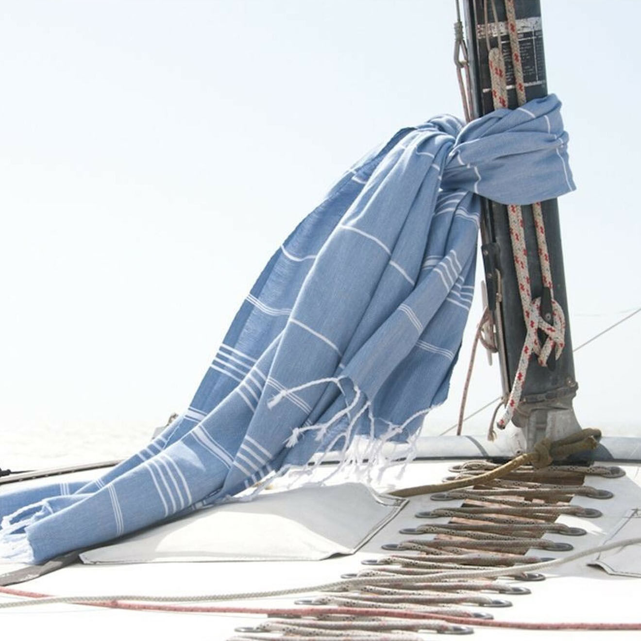 Febronie Fouta Classique Mykonos bleu pâle - 100x200 cm
