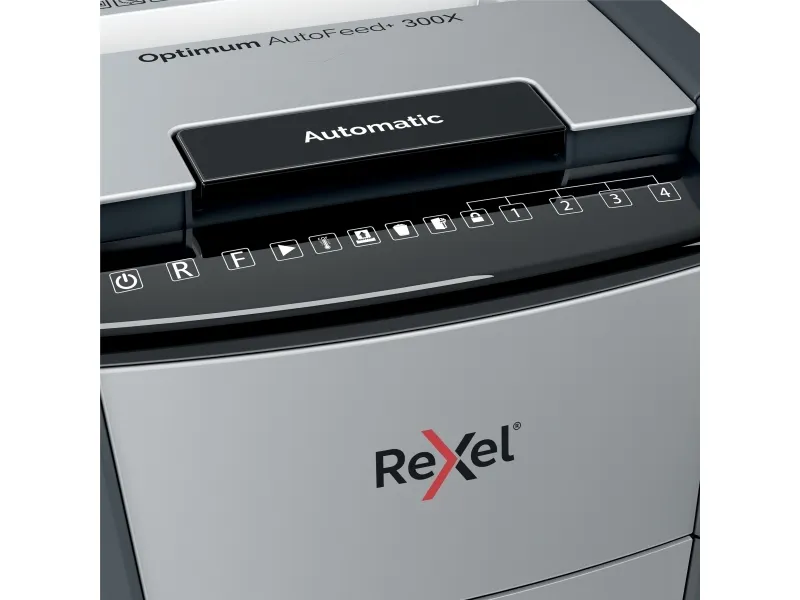 Makulator Rexel Optimum AutoFeed  300X krydsmakulering 4x25 mm (P-4)
