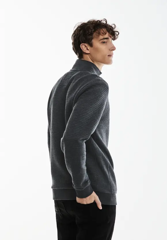 Troyer mit Struktur - anthra grey melange
