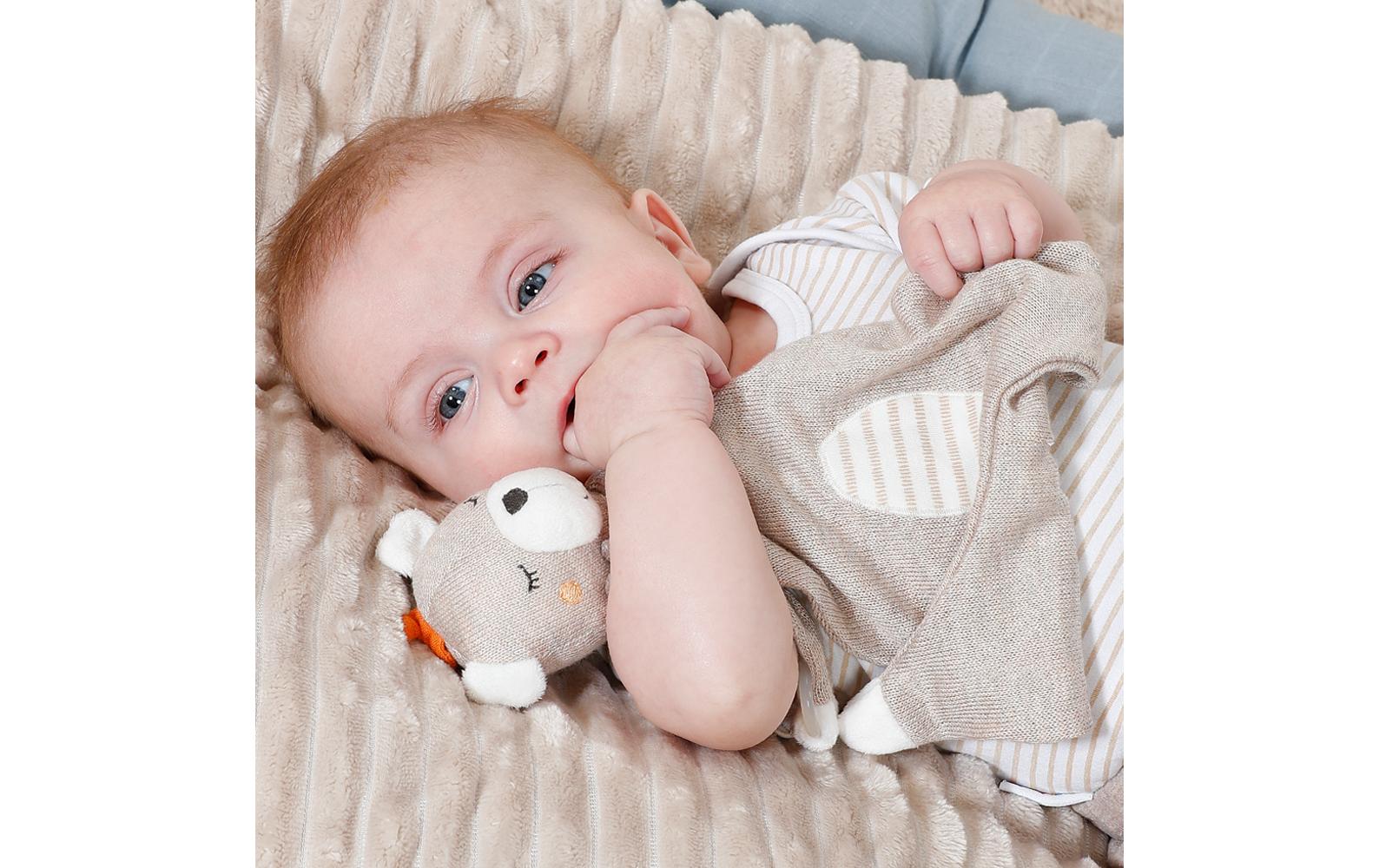 Schmusetuch Natur TeddySpielkamerad, Einschlafhilfe und Schnuffeltuch für Babys und Kleinkinder