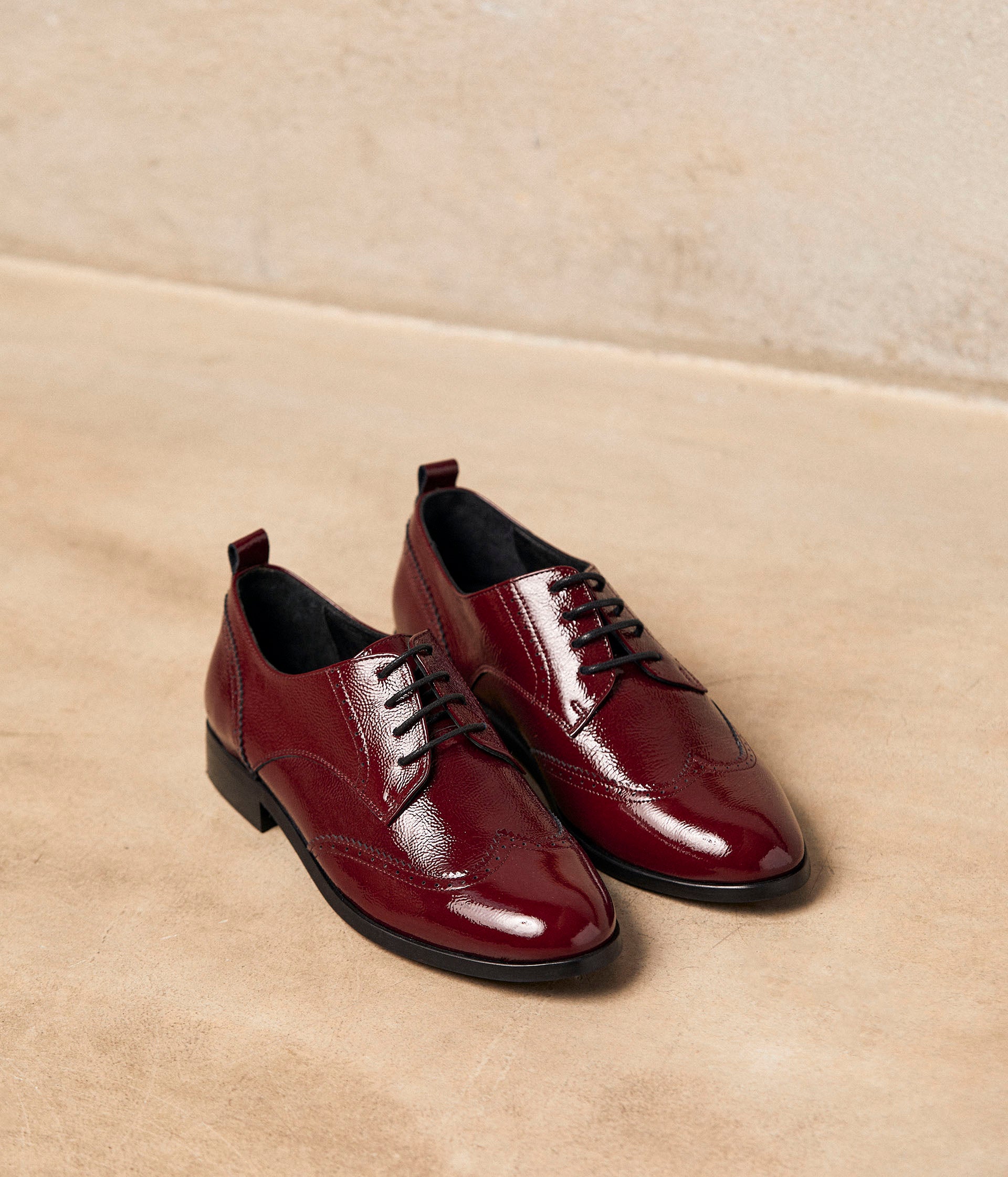 Derbies bordeaux vernis Florence