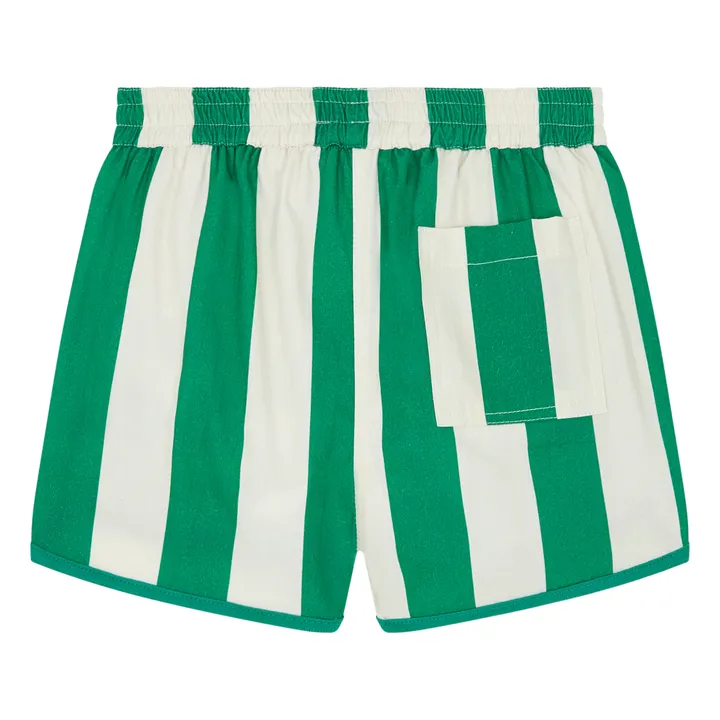 Marlot Paris Short de Bain Ibiza Rayé | Vert émeraude