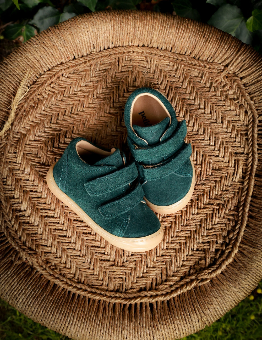 Everyday shoe Velcro - Teal Suede