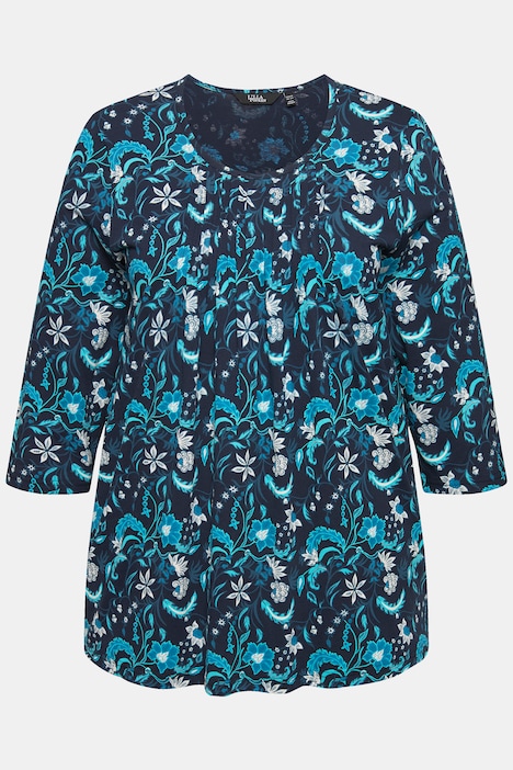 Shirt, Biesen, A-Linie, Rundhals, 3/4-Arm