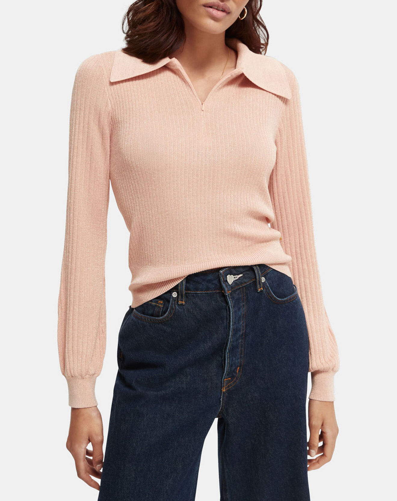 Scotch & Soda Pull Lurex rose