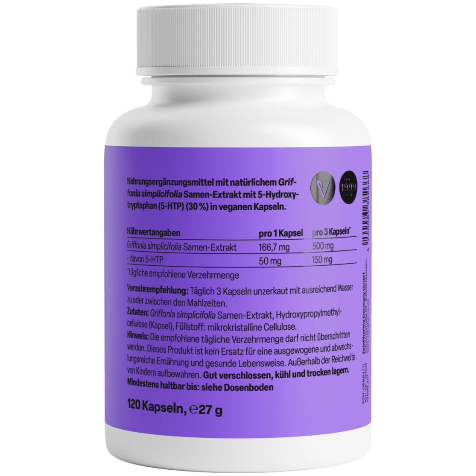 Griffonia 5-HTP 50mg (120 Kapseln)