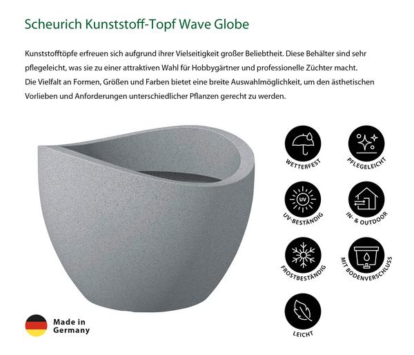 Scheurich Kunststoff-Topf Wave Globe, konisch
