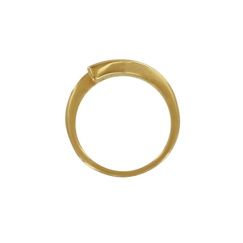 Bague Plaqué Or Trois Strass