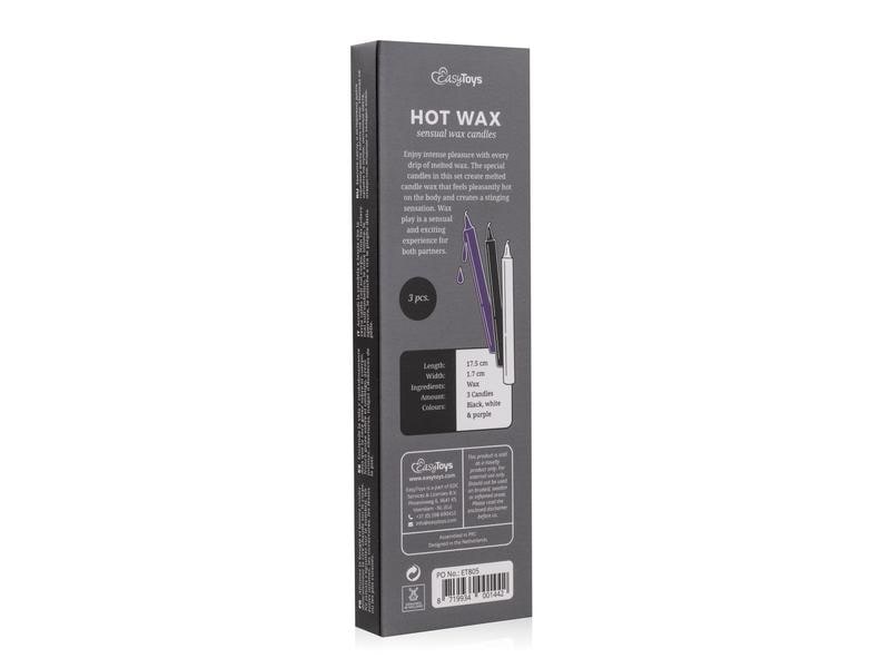 Easytoys Fetish Collection Heisswachskerzen 3 Stück Elegante Kerzen für erotische BDSM Spiele