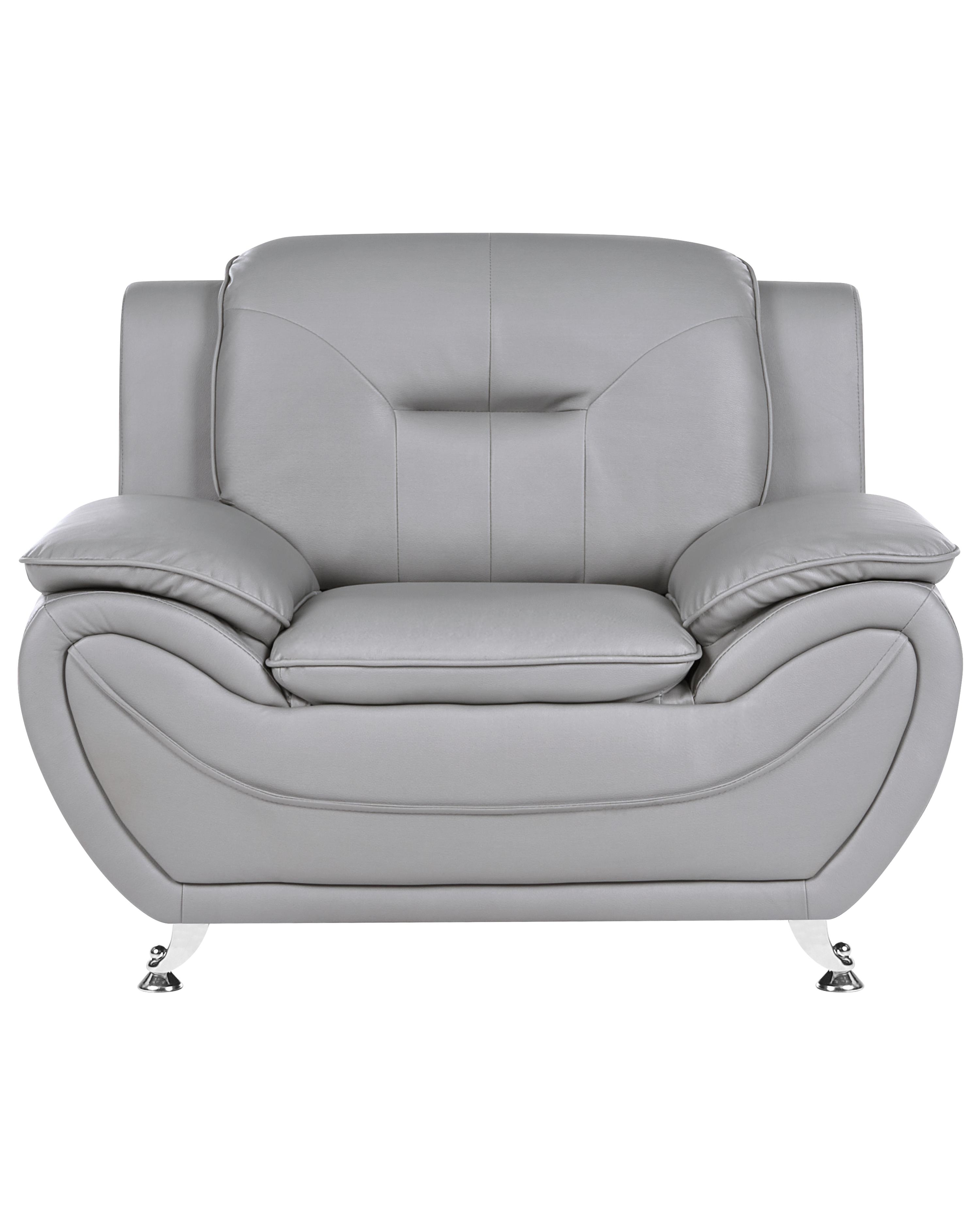 Fauteuil LEIRA Kunstleer Grijs