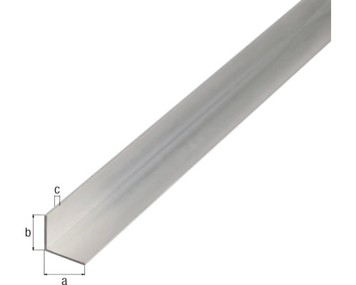 Aluminium hoekprofiel, natuurlijke afwerking, 10x10x1 mm, 1 m