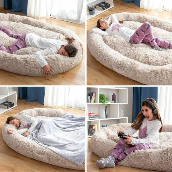 Hundeseng for mennesker | Human Dog Bed XXL InnovaGoods Beige