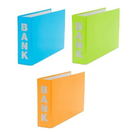 Livepac Office Bankordner für Kontoauszüge 140 x 250 mm, 3 Stück je 1x hellblau, hellgrün, orange