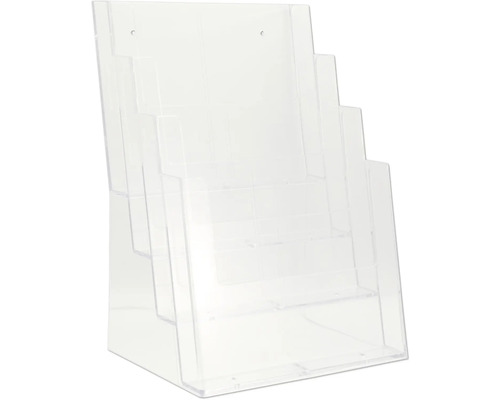 Brochurehouder voor DIN A4 brochures met 4 lagen 17,5x24 cm