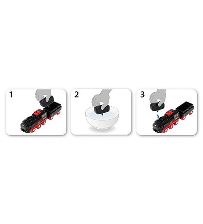 BRIO World Zug - 3 Teile - Battery-Operated Steaming Train 33884